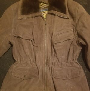 Women's Large brown leather jacket